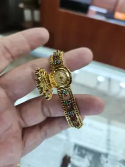 18kt VINTAGE ROLEX for LADY DIAMONDS Rubies EMERALDS AND SAPHIREE WATCH.