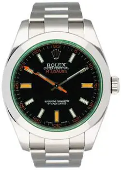 ROLEX MILGAUSS 116400GV BLACK DIAL MENS WATCH BOX PAPERS