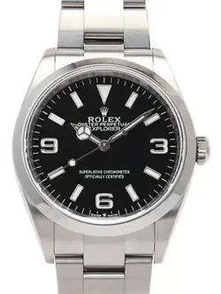 USED ROLEX EXPLORER 1 124270 BLACK CASE: 36MM BAND: 18.5CM MEN'S WATCH #91620