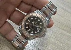 ROLEX  YATCHMASTER 116621 CHOCOLATE DIAL ROSE GOLD & STEEL PAPERS AMAZING WATCH