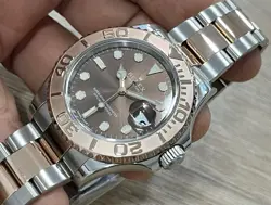 ROLEX  YATCHMASTER 116621 CHOCOLATE DIAL ROSE GOLD & STEEL PAPERS AMAZING WATCH