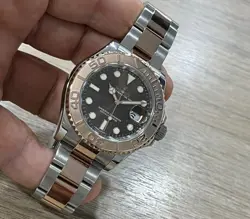 ROLEX  YATCHMASTER 116621 CHOCOLATE DIAL ROSE GOLD & STEEL PAPERS AMAZING WATCH