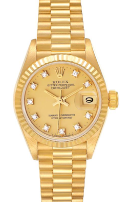 ROLEX MID SIZE DATEJUST 31MM YELLOW GOLD PRESIDENT 68278