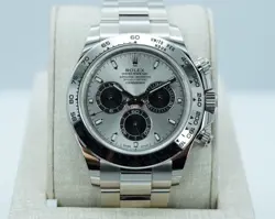 ROLEX 116509 COSMOGRAPH DAYTONA WHITE GOLD SILVER DIAL 2023 WARRANTY FULL SET