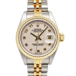 ROLEX DATEJUST 79173 P NUMBER IVORY COMPUTER SS YG AUTOMATIC LADIES WATCH