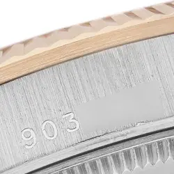 Rolex President Midsize Tridor White Yellow Rose Gold Ladies Watch 68279