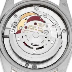 Rolex President Midsize Tridor White Yellow Rose Gold Ladies Watch 68279