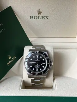 ROLEX SUBMARINER 114060 SILVER OYSTER BRACELET WITH BLACK BEZEL W/ BOX