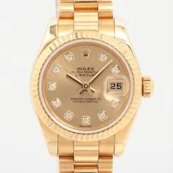 Rolex Datejust 179178G YG AT Champagne-Face 2 Extra Links