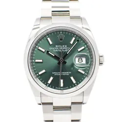 ROLEX DATEJUST 36 126200 RANDOM MINT GREEN AUTOMATIC MEN'S #U225