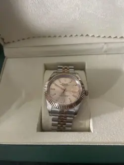 ROLEX DATEJUST 126331 PINK AND SILVER JUBILEE BRACELET WITH PINK BEZEL