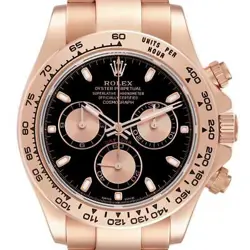 ROLEX DAYTONA COSMOGRAPH BLACK DIAL ROSE GOLD MENS WATCH 116505 BOX CARD