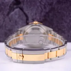 Rolex Mens Explorer 36mm 18K Gold/Steel Watch Oyster Smooth Black Dial 124273