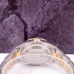 Rolex Mens Explorer 36mm 18K Gold/Steel Watch Oyster Smooth Black Dial 124273