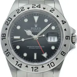ROLEX EXPLORER 2 16570(A) BOX WARRANTY STAINLESS STEEL MENSWATCH BLACK FINIS...