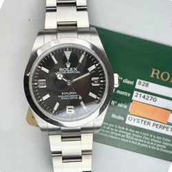 ROLEX EXPLORER 39MM BLACK DIAL STAINLESS STEEL OYSTER BRACELET