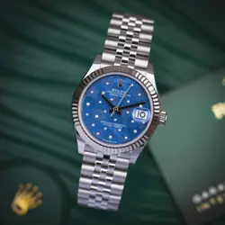 Rolex Datejust 31 278274 -2024 Full Set - Blue Floral Motif Diamond Dial