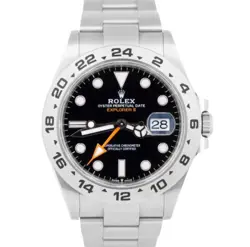 MINT 2022 PAPERS ROLEX EXPLORER II 42MM BLACK ORANGE STAINLESS STEEL 226570 BOX