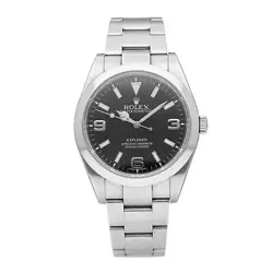 ROLEX EXPLORER STAINLESS STEEL BLACK DIAL 39MM AUTOMATIC MEN'S WATCH 214270