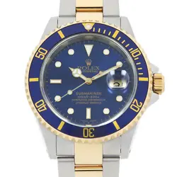 ROLEX SUBMARINER DATE 16613 BLUE P NUMBER SECOND HAND MENS