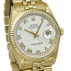 USED ROLEX Datejust 16238 Ivory Automatic Case: 36mm×36mm Men's Watch #11121