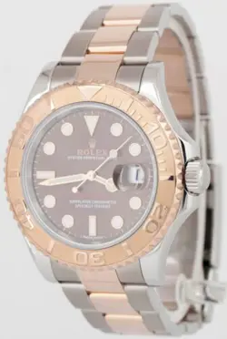 2017 PAPERS Rolex Yacht-Master CHOCOLATE 40mm 18K Rose Gold Steel YM1 116621 BOX
