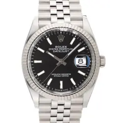 ROLEX DATEJUST 36 126234 BLACK JUBILEE WARRANTY 2022