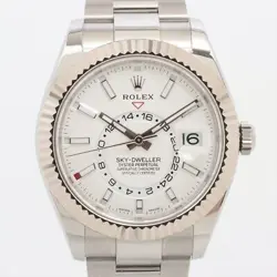 ROLEX SKY-DWELLER 326934 SS×WG AT SILVER-FACE OYSTER BRACELET