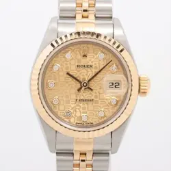 ROLEX DATEJUST 69173G SS×YG AT CHAMPAGNE-HOLICON-FACE 3 EXTRA LINKS