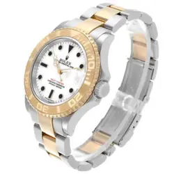 Rolex Yachtmaster Steel Yellow Gold White Dial Mens Watch 16623 Box Card