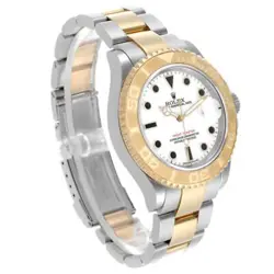Rolex Yachtmaster Steel Yellow Gold White Dial Mens Watch 16623 Box Card
