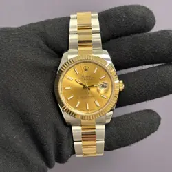 ROLEX DATEJUST 41MM CHAMPAGNE DIAL WATCH 126333 YG
