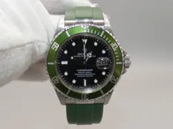 Rolex Submariner 16610 “Kermit” MOD Green Men’s Stainless Steel Watch!!