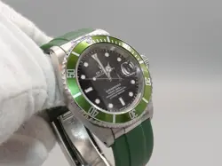 Rolex Submariner 16610 “Kermit” MOD Green Men’s Stainless Steel Watch!!