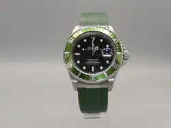 Rolex Submariner 16610 “Kermit” MOD Green Men’s Stainless Steel Watch!!