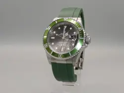 Rolex Submariner 16610 “Kermit” MOD Green Men’s Stainless Steel Watch!!