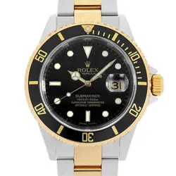 ROLEX SUBMARINER DATE 16613 BLACK M NUMBER SECOND HAND MENS