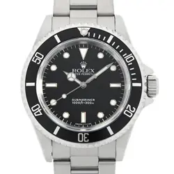 ROLEX SUBMARINER NO DATE 14060 BLACK ALL TRITIUM T NUMBER SECOND HAND MENS