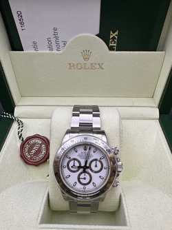 2007 ROLEX DAYTONA STAINLESS STEEL WHITE DIAL 116520 UNWORN NOS FULL STICKERS