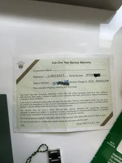 Rolex Daytona Steel , 116520 Rare P serial, with box and Rolex service paper