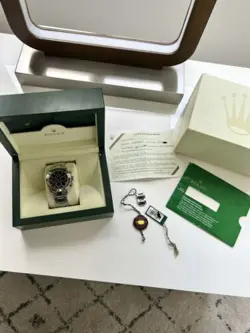Rolex Daytona Steel , 116520 Rare P serial, with box and Rolex service paper