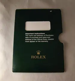 FOLDER FOR ROLEX PAPER