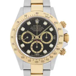 ROLEX COSMOGRAPH DAYTONA 8P DIAMOND 16523G BLACK A NUMBER SECOND HAND MENS