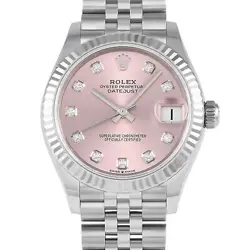 ROLEX LADY DATEJUST PINK DIAMOND DIAL WATCH 278274