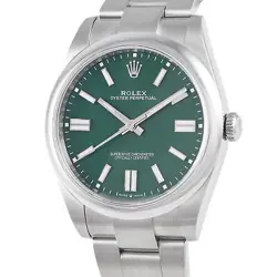 ROLEX OYSTER PERPETUAL 41 GREEN DIAL WATCH 124300