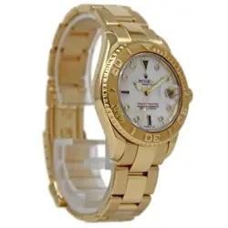 Rolex 68628 Yacht-Master 35mm Yellow Gold Mother of Pearl 2YEAR WARRANTY #2193-1