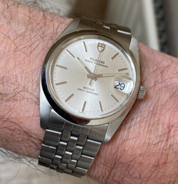 TUDOR PRINCE OYSTERDATE AUTOMATIC WATCH ROLEX CASE AND CROWN