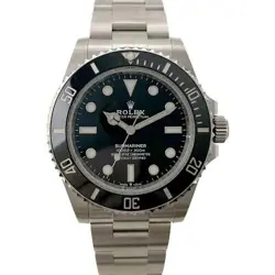 USED ROLEX SUBMARINER NON DATE 124060 BLACK CASE: 41MM MEN'S WATCH #11235