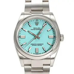 USED ROLEX OYSTER PERPETUAL 126000 BLUE CASE: 36.0MM MEN'S WATCH #111355