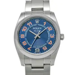 USED ROLEX AIR KING 114200 BLUE CASE: 34×34MM BAND: 18.5CM MEN'S WATCH #91424